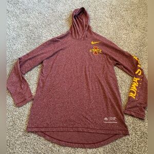 Men's Nike Iowa State Cyclones Marled Long Sleeve Hoodie T-Shirt | Medium